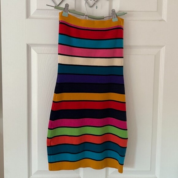 French Connection Strapless Bodycon Rainbow Dress - Picture 1 of 9